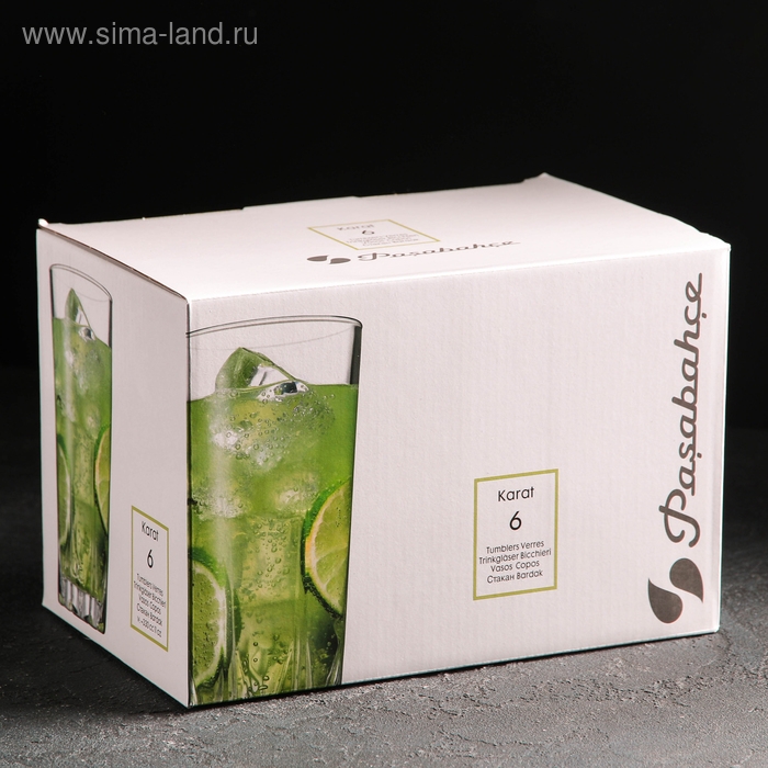 Набор высоких стаканов Karat, 330 мл, 6 шт