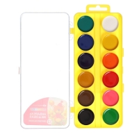 Акварель медовая ЗХК "Цветик", 12 цветов, в пластиковом пенале, без кисти Акварель медовая ЗХК "Цветик", 12 цветов, в пластиковом пенале, без кисти