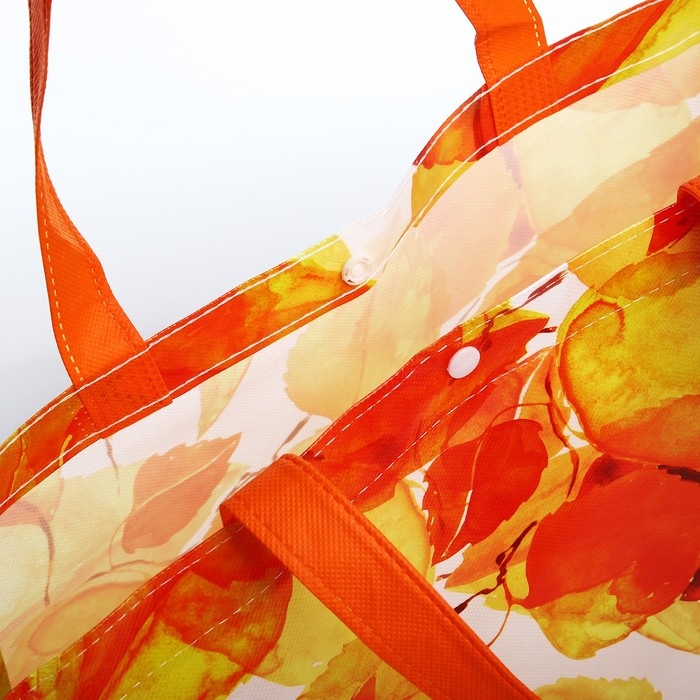 Сумка хозяйственная на кнопке, цвет оранжевый Сумка хозяйственная на кнопке, цвет оранжевый