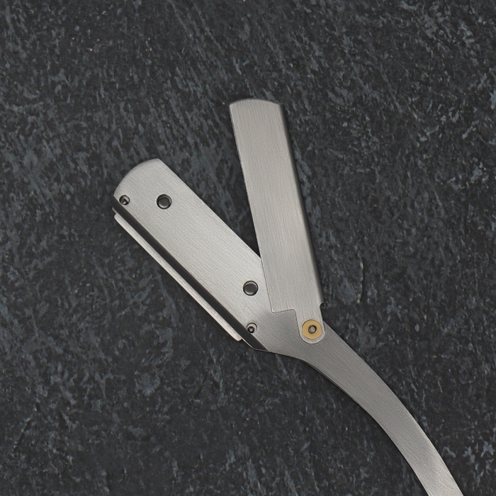 Опасная бритва, шаветт, без лезвия, 13,3 &times; 21 &times; 2,8 см, стальная, цвет серебристый