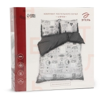 Постельное бельё "Этель" евро Love 200*217 см, 220*240 см, 70*70 см -2 шт, 100% хлопок, бязь 125 г/м2 Постельное бельё "Этель" евро Love 200*217 см, 220*240 см, 70*70 см -2 шт, 100% хлопок, бязь 125 г/м2