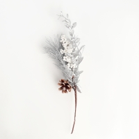 Новогодний декор &laquo;Серебрянная веточка&raquo;, 37 &times; 16 &times; 8 см