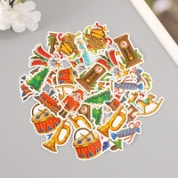 Наклейки для творчества "Новогодняя сказка" тиснение золото набор 48 шт 9х7х0,8 см Наклейки для творчества "Новогодняя сказка" тиснение золото набор 48 шт 9х7х0,8 см