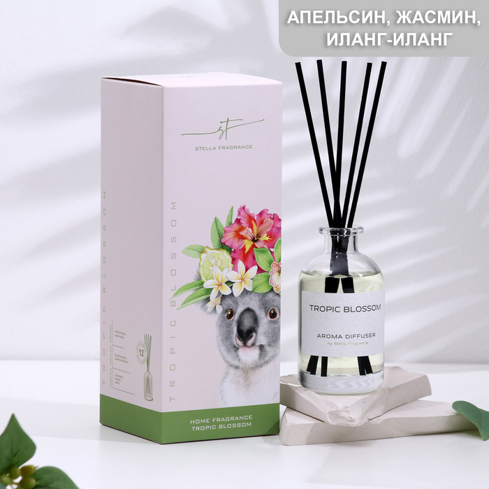 Диффузор ароматический Stella Fragrance Диффузор ароматический Stella Fragrance "Tropic Blossom", 100 мл, тропический аромат
