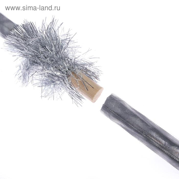 Карнавальный посох разборный &laquo;Снежинка&raquo;, мишура серебро, длина 160 см