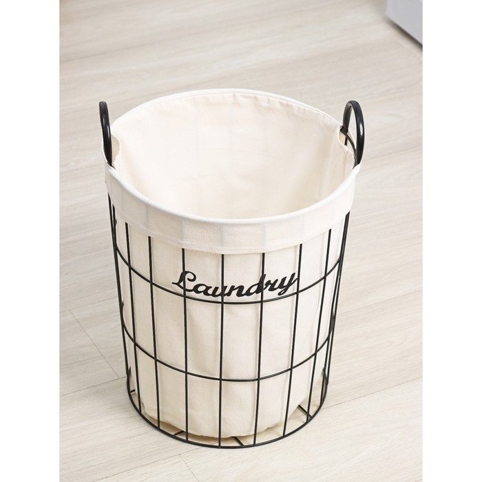 Корзина для белья Доляна &laquo;Лофт&raquo;, 35&times;40 см
