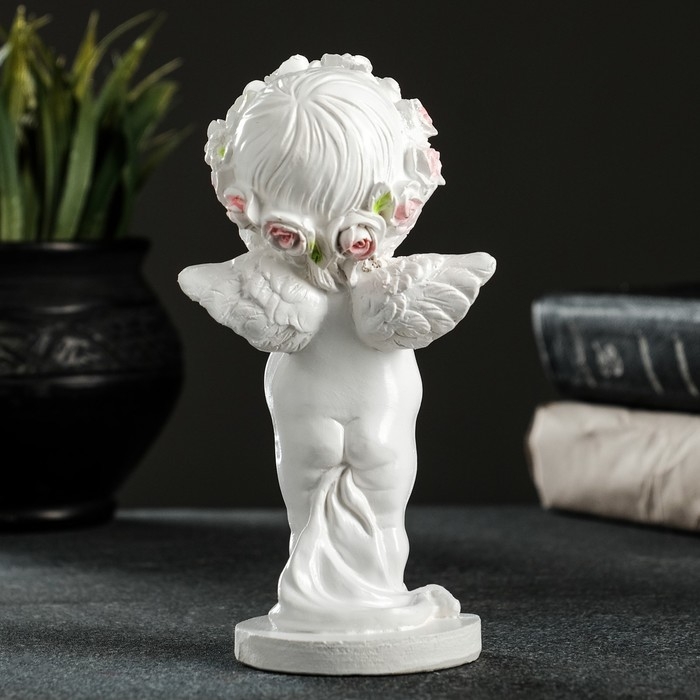 Фигура Фигура "Ангелочек с розочкой" 15х7,5х7,5см