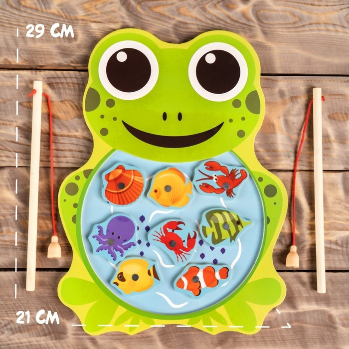 Рыбалка «Лягушонок», 8 элементов + 2 удочки Рыбалка «Лягушонок», 8 элементов + 2 удочки