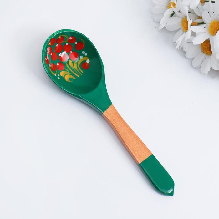 Ложка «Зеленушка», салатная, 6×21, хохлома Ложка «Зеленушка», салатная, 6×21, хохлома