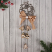 Украшение новогоднее "Уютная сказка" новогодний шар, 10х28 см, золото Украшение новогоднее "Уютная сказка" новогодний шар, 10х28 см, золото