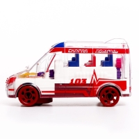 Машина-шестеренка &laquo;Скорая помощь&raquo;, русская озвучка, световые эффекты