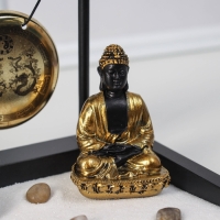 Сад Дзен "Будда в золотом у гонга" песок+камни+аромапалочка 13,2х15х15,3 см Сад Дзен "Будда в золотом у гонга" песок+камни+аромапалочка 13,2х15х15,3 см