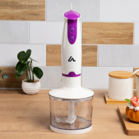 Блендер Luazon LBR-01, погружной, 500 Вт, 0.5/0.6 л, 2 скорости, фиолетовый