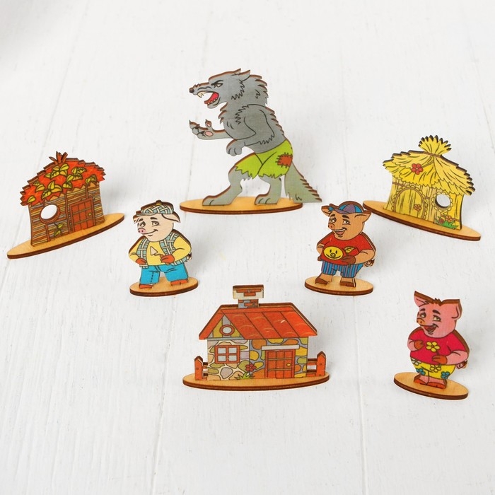 Кукольный театр сказки на столе «Три поросёнка» Кукольный театр сказки на столе «Три поросёнка»