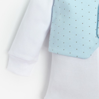 Боди Крошка Я "Костюм", белый/голубой, МИКС, рост 86-92 см