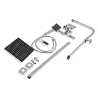 Душевая система ZEIN ZS-4, смеситель, тропическая и ручная лейка, латунь, хром Душевая система ZEIN ZS-4, смеситель, тропическая и ручная лейка, латунь, хром