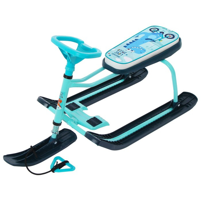 Снегокат &laquo;Тимка спорт 1+ Динозавр&raquo;, ТС1+/Д, цвет голубой