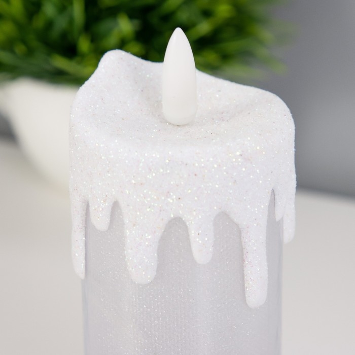 Ночник " Морозная свеча" LED RGB от батареек LR44   6х6х10 см RISALUX