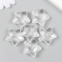 Бусины для творчества пластик "Звездочки с гранями" прозрачные набор 25 гр 1,2х2,7х2,8 см Бусины для творчества пластик "Звездочки с гранями" прозрачные набор 25 гр 1,2х2,7х2,8 см