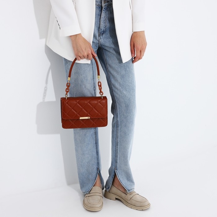 Сумка-мессенджер на магните, цвет рыжий