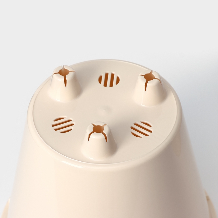 Кашпо для цветов со вставкой &laquo;Луи&raquo;, 2.7 л, цвет кремовый