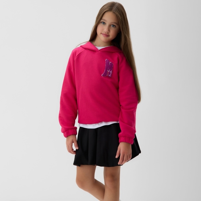 Толстовка (худи) детская MINAKU: Exclusive print, цвет фуксия, рост 152 см Толстовка (худи) детская MINAKU: Exclusive print, цвет фуксия, рост 152 см