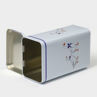 Банка для сыпучих продуктов &laquo;Гуси&raquo;,2,7 л, 13,5 х 9,5 х 21,5 см, жесть