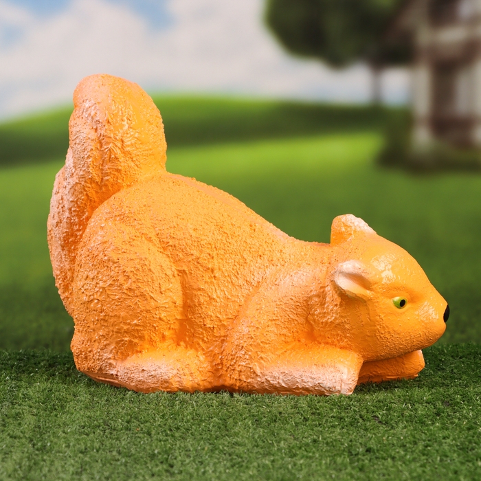 Садовая фигура Садовая фигура "Белка лежит" рыжая, 23х30х15см