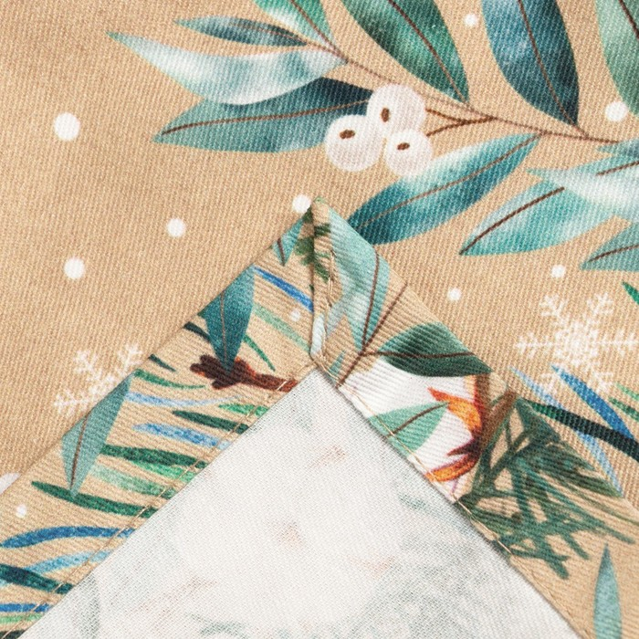 Скатерть новогодняя Этель &laquo;Новый год: Fir branches&raquo; 144х110см, 100%хл, 190г/м2