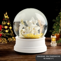 Сувенир полистоун водяной шар "Заснеженная ёлочка с подарками" белый 6,5х6,5х8 см Сувенир полистоун водяной шар "Заснеженная ёлочка с подарками" белый 6,5х6,5х8 см