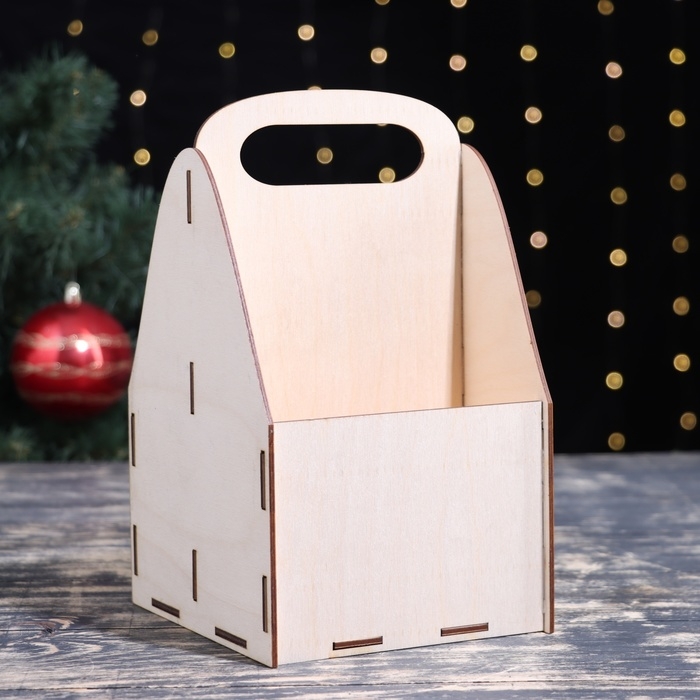 Ящик для пива Ящик для пива "С Новым Годом!" еловые ветки, 15 х 15 х 25 см