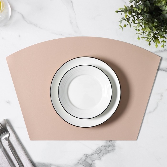 Салфетка сервировочная на стол «Тэм», 30×44 см, цвет персиковый Салфетка сервировочная на стол «Тэм», 30×44 см, цвет персиковый