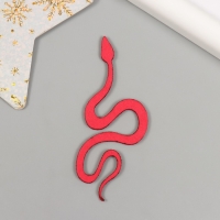 Новогодний декор "Красная змея" фоам глиттер, 7 см (Новогодний набор 6 шт)