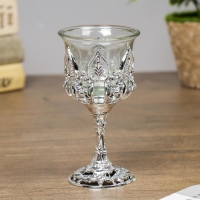 Подсвечник стекло "Наслаждение" 12*6,5*6,5 см, серебро Подсвечник стекло "Наслаждение" 12*6,5*6,5 см, серебро