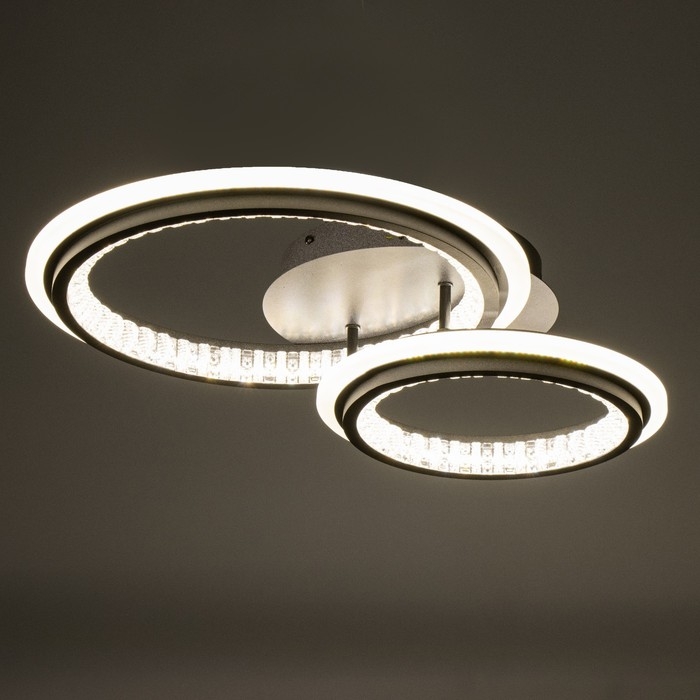 Люстра с ПДУ Люстра с ПДУ "Ленди" 2хLED 3000-6000К 144Вт черный 58х40х13 см BayerLux