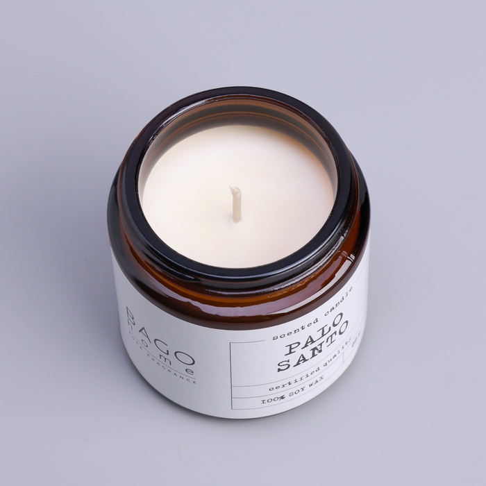 Свеча ароматическая в банке Свеча ароматическая в банке "Пало санто", совый воск, 88 г