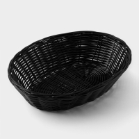 Корзинка для подачи Доляна &laquo;Плетёнка&raquo;, 25&times;18&times;6,5 см, цвет коричневый