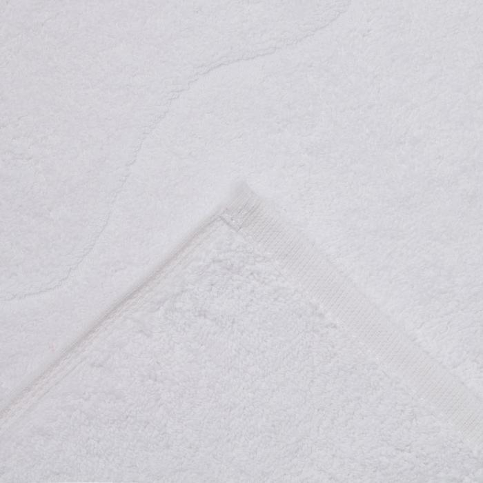 Полотенце для ног жаккард Ножки 50х70см, цв.белый, 700г/м, хлопок 100%