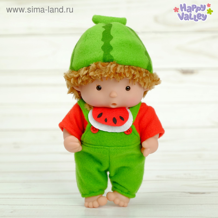Пупс коллекционный &laquo;Крошики: Бузя&raquo;, в костюме арбуза, 19 см
