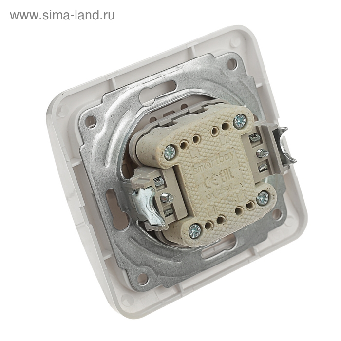Выключатель Smartbuy "Марс", 10 А, 1 клавиша, скрытый, белый