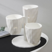 Кашпо многоярусное Ruby &laquo;Каскад&raquo;, 3 шт, 1 л, цвет белый