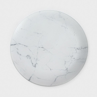 Набор столовый Доляна &laquo;Мрамор&raquo;, 7 предметов: тарелка d=30 см - 1 шт, d=21,5 см - 6 шт, цвет белый