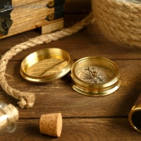 Компас "Моряк" латунь 5,7х5,7х2 см Компас "Моряк" латунь 5,7х5,7х2 см