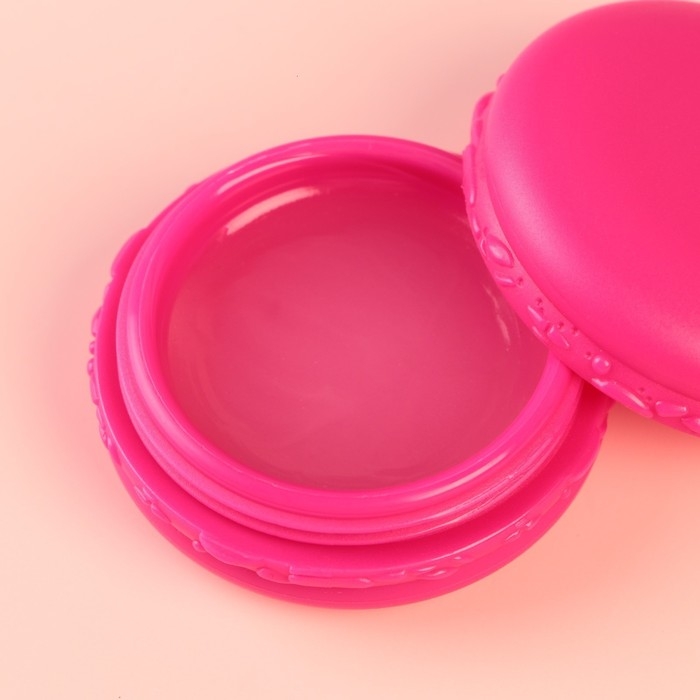 Блеск макарун в коробочке «Забавный котёнок», 10 г, аромат клубники Блеск макарун в коробочке «Забавный котёнок», 10 г, аромат клубники