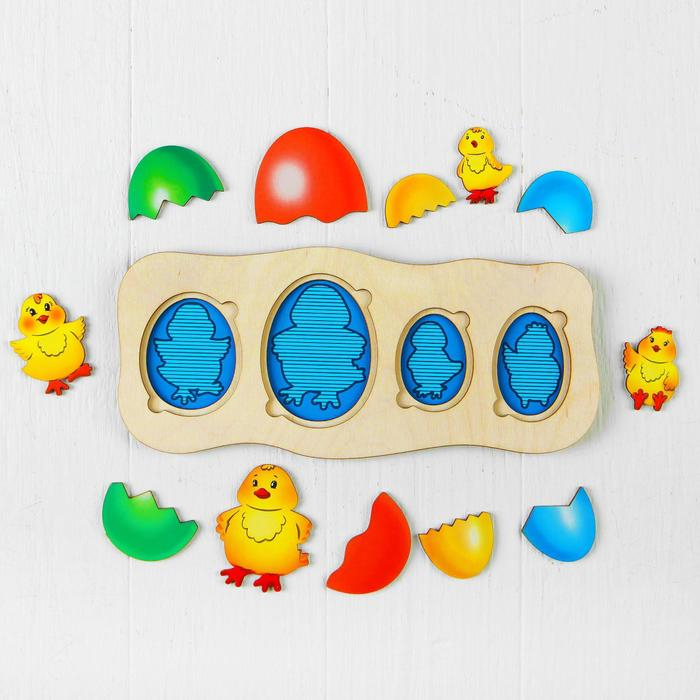 Развивающий пазл &laquo;Цыплята-ребята&raquo;, рисунок наклеен