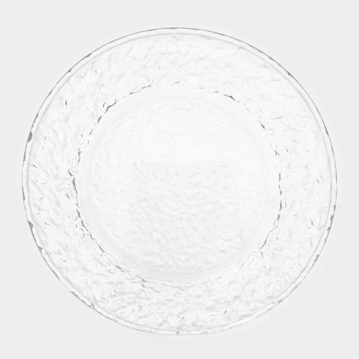Тарелка стеклянная &laquo;Вулкан&raquo;, d=27,5 см, цвет прозрачный