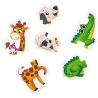 Мягкий пазл для малышей «Собираем животных», 20 пазлов, 40 деталей, Крошка Я Мягкий пазл для малышей «Собираем животных», 20 пазлов, 40 деталей, Крошка Я