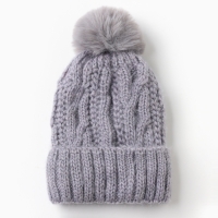 Шапка женская MINAKU, цвет серый, р-р 56-58 Шапка женская MINAKU, цвет серый, р-р 56-58