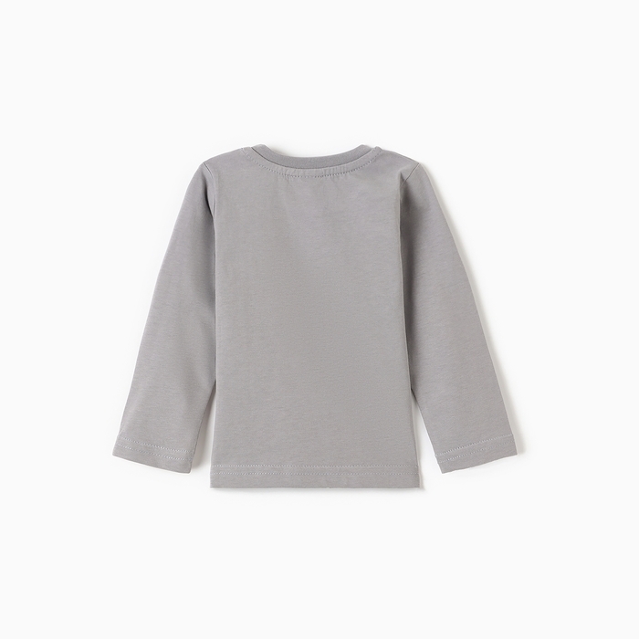 Лонгслив для мальчика, цвет серый, рост 92 см