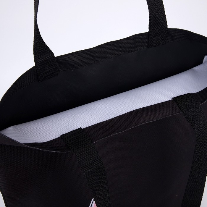 Сумка шопер &laquo;Кот&raquo; 35 х 0,5 х 40, отд без молнии, без подклада, черная